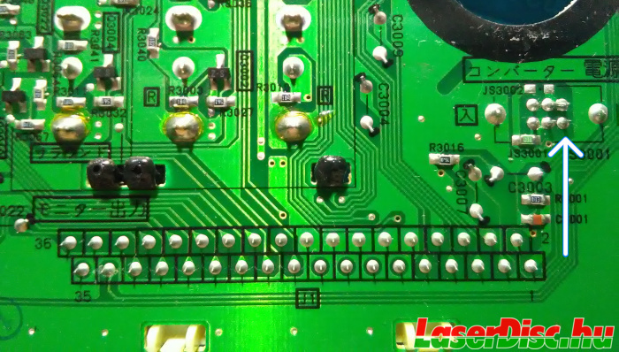 Converter Power switch on the back panel (arrow on the right side)