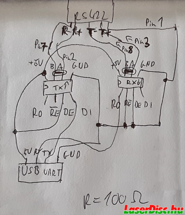 MAX485-UART wiring diagram.