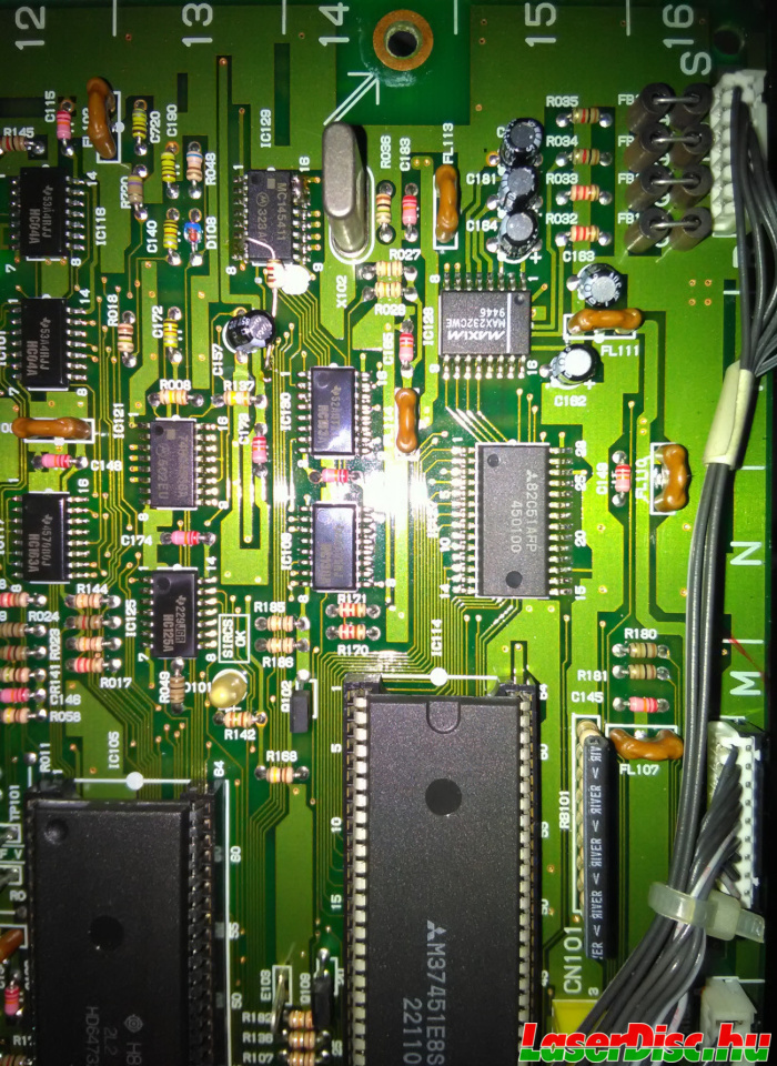 HIL-1000 - Serial port related components on SA-701 - Close-up.